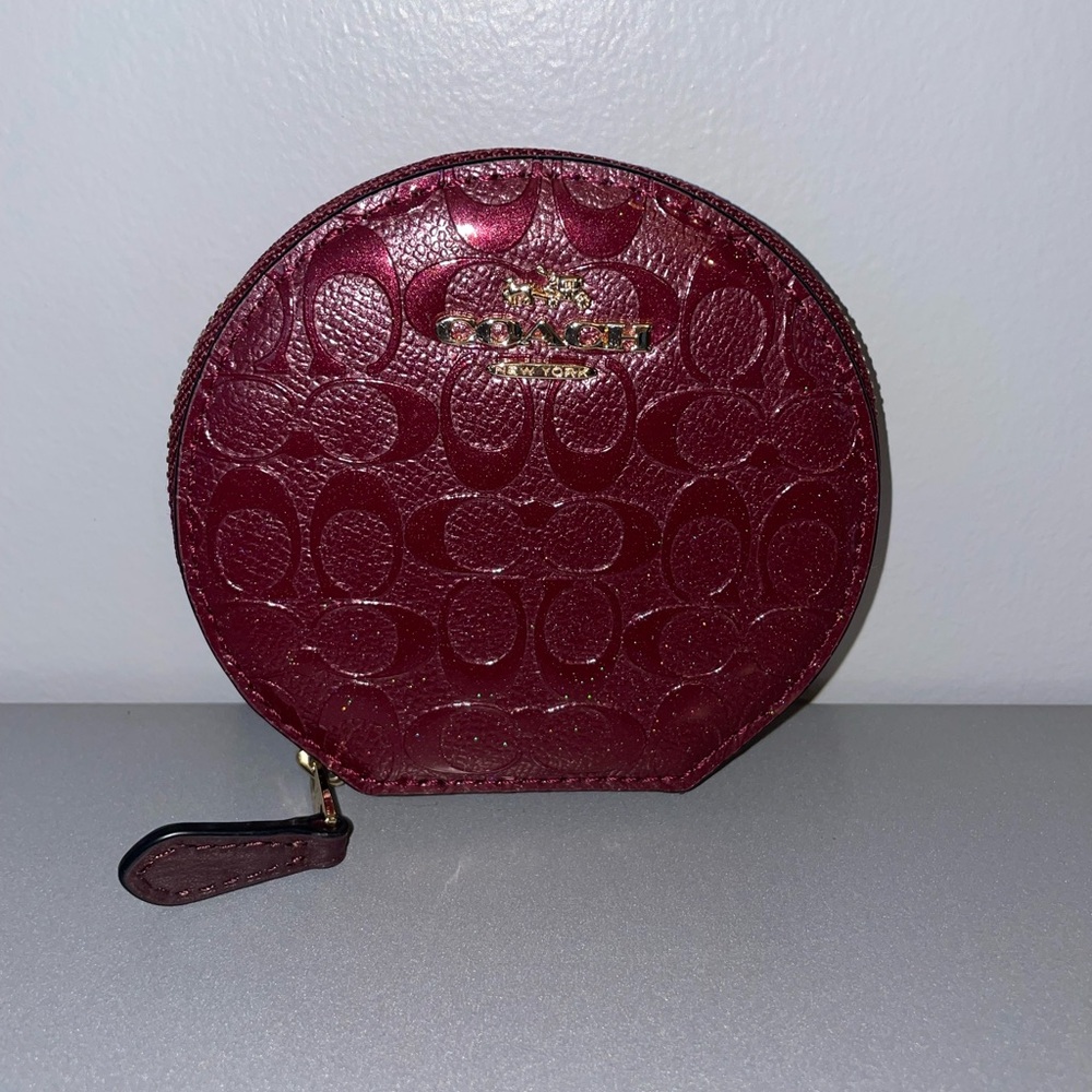 Burgundy Coach Coin Purse